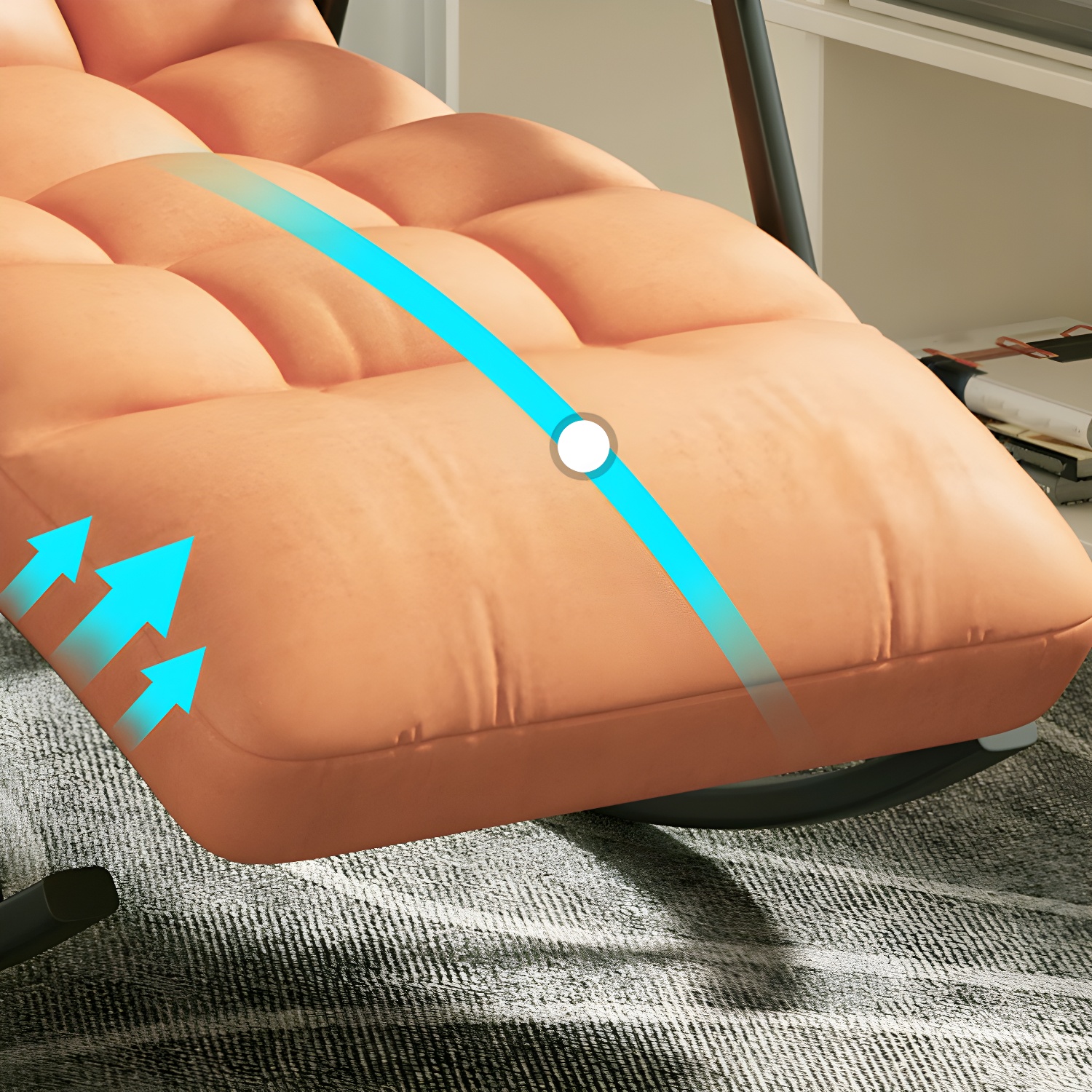 Faux Leather Rocking Chair | Ormau - image 13