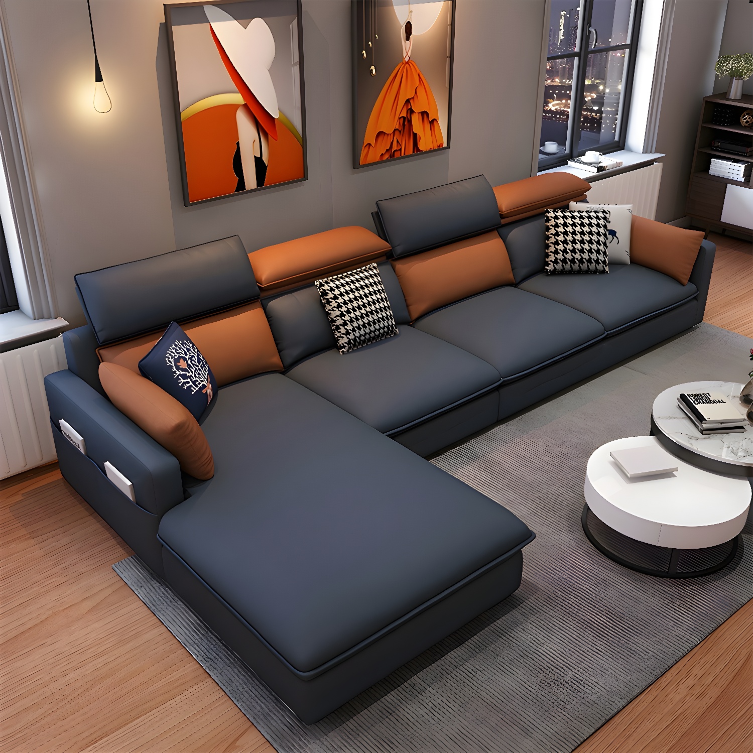Modern L-Shape Sectional Sofa | Ormau - image 4