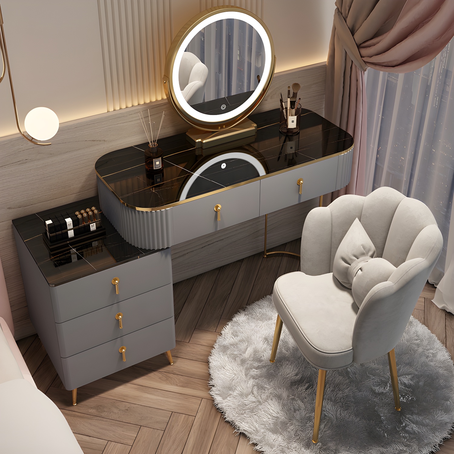 Mirrored Vanity Desk | Ormau - image 7