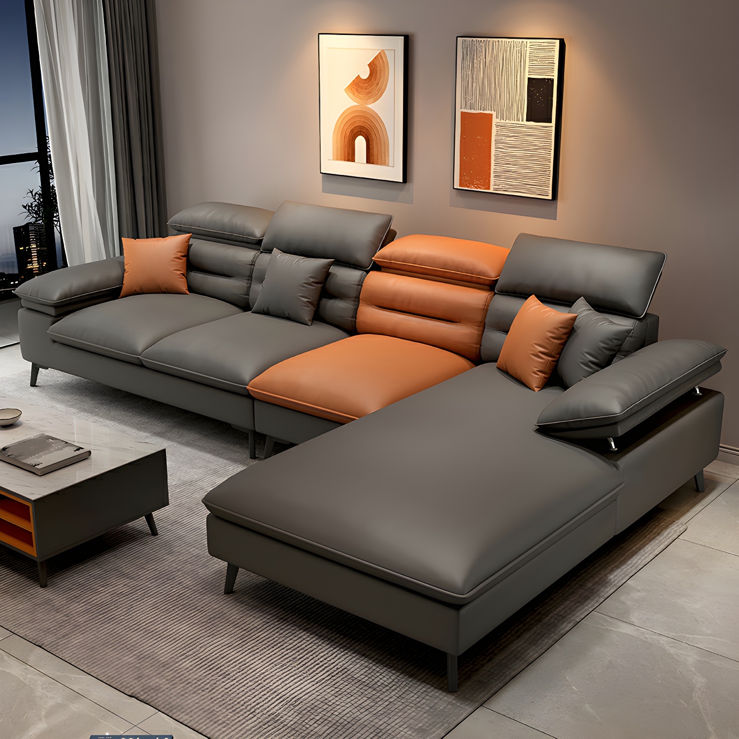 Modern L-Shape Sofa | Ormau - image 32