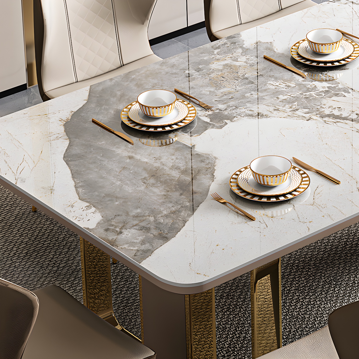Modern Rectangle Dining Set | Ormau - image 9