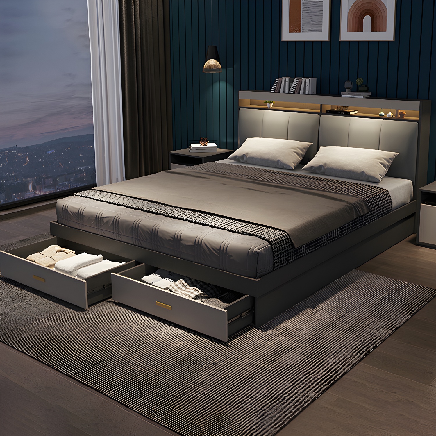 Upholstered Storage Bed | Ormau - image 6