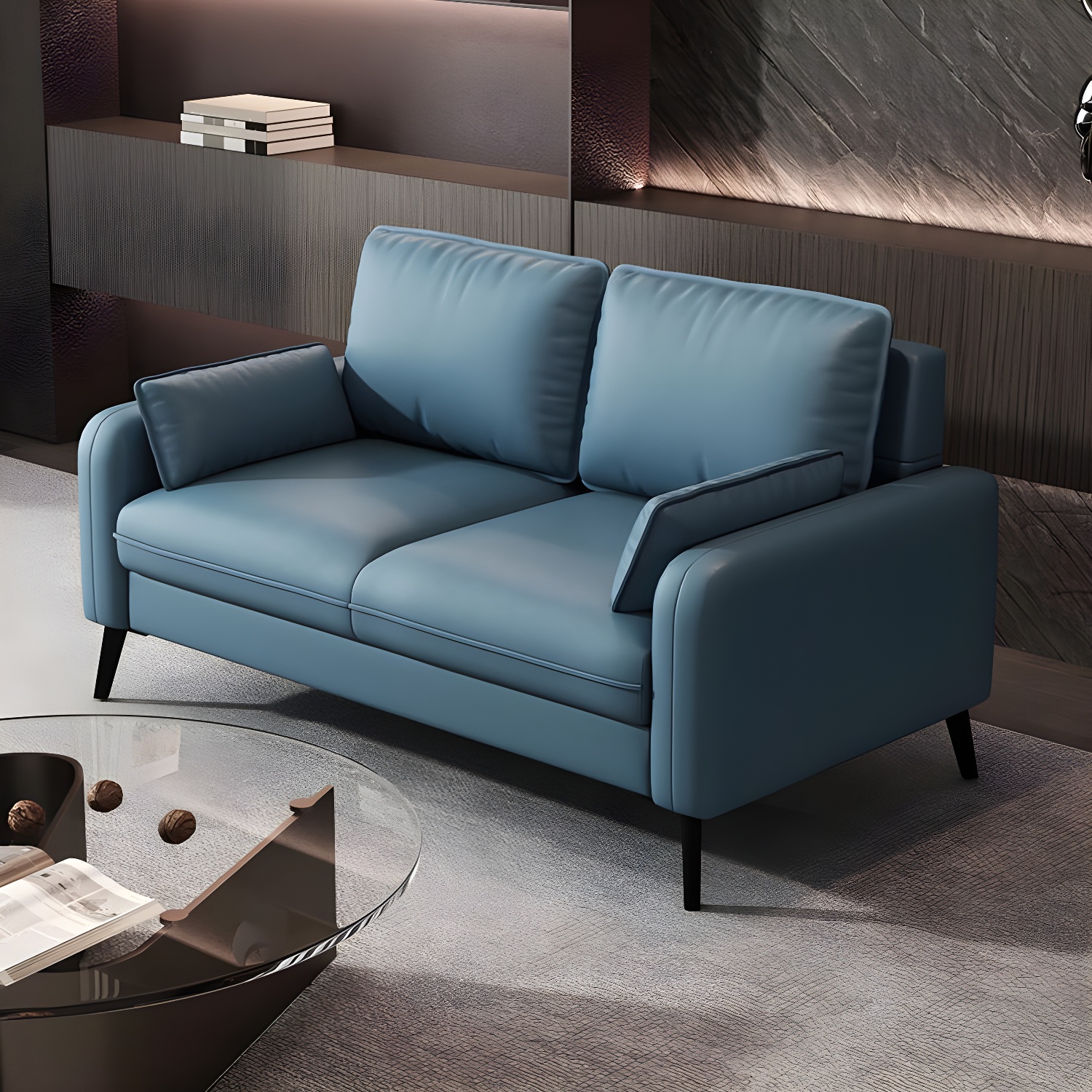 Modern Sofa with Bolster Pillows | Ormau - image 27
