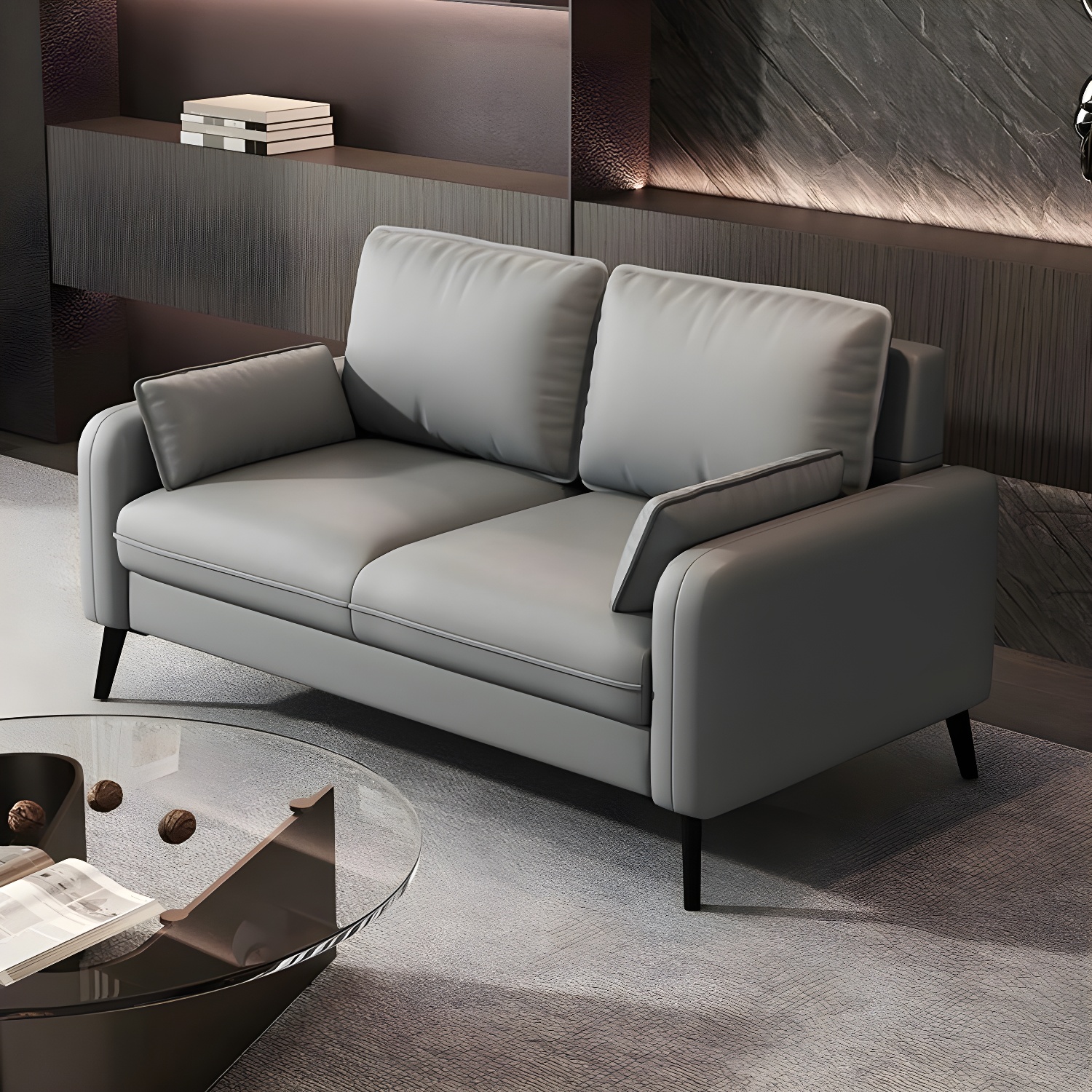 Modern Sofa with Bolster Pillows | Ormau - image 26