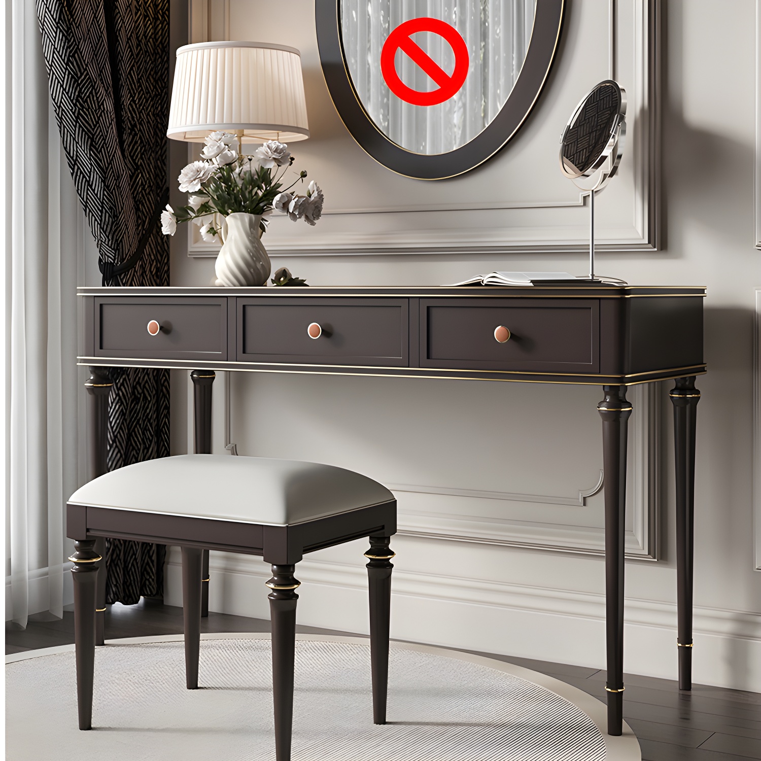 Mirror & 3-Drawer Vanity | Ormau - image 11