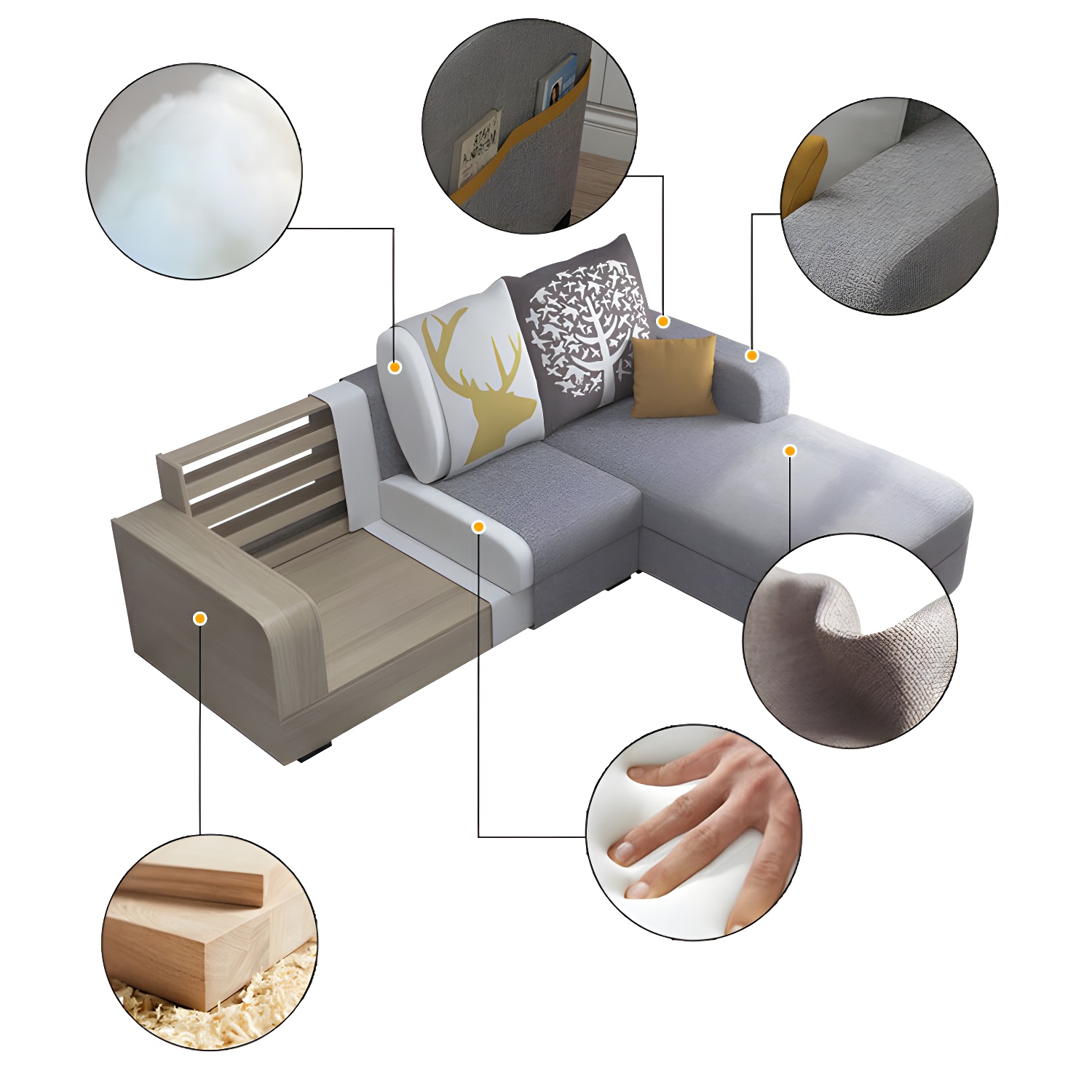 Modern L-Shape Sectional | Ormau - image 13