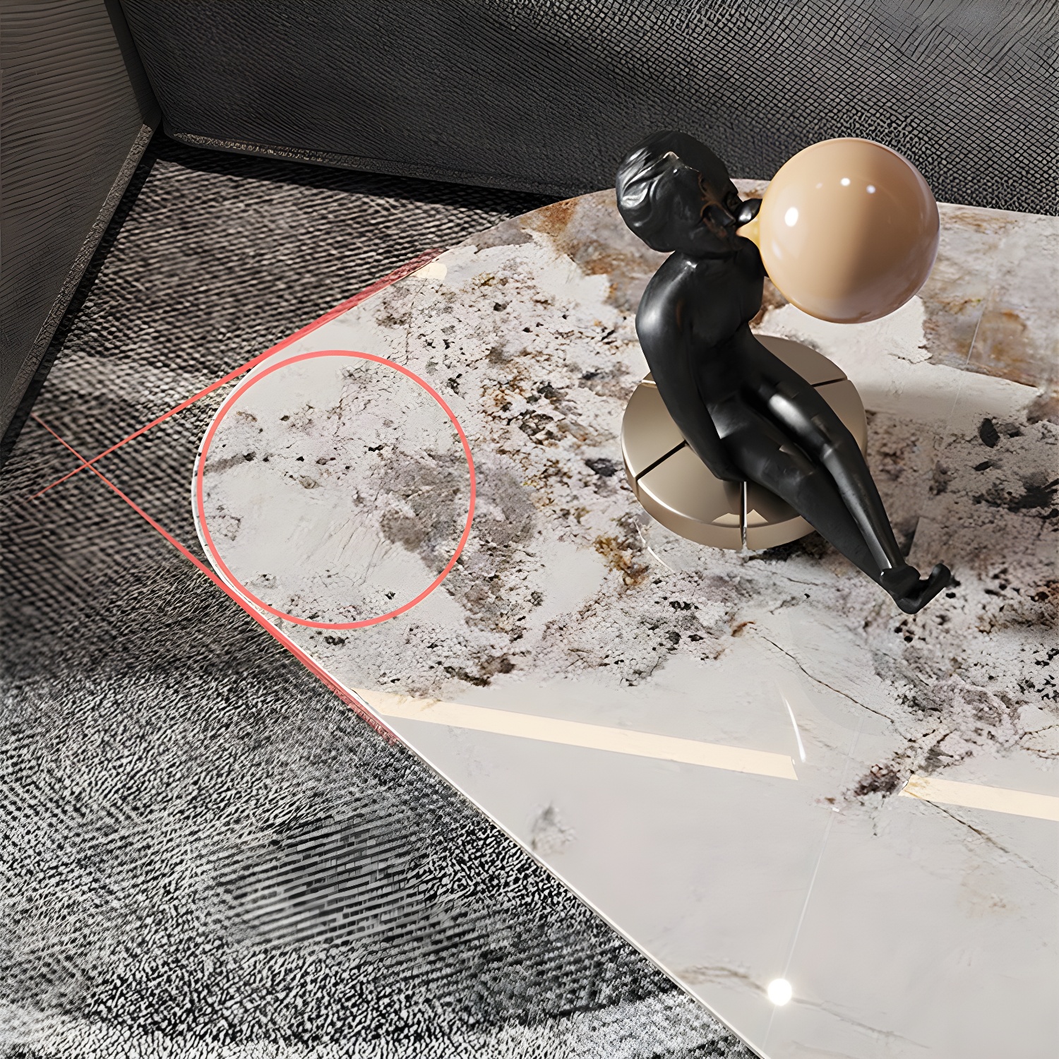 Glam Slate Cocktail Table | Ormau - image 9