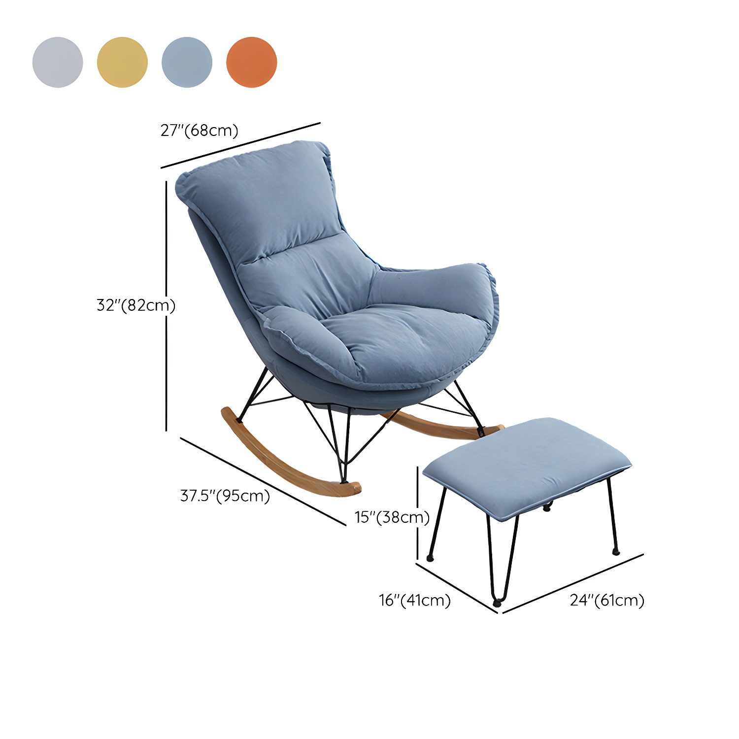 Rocking Chair & Ottoman Set | Ormau - image 19