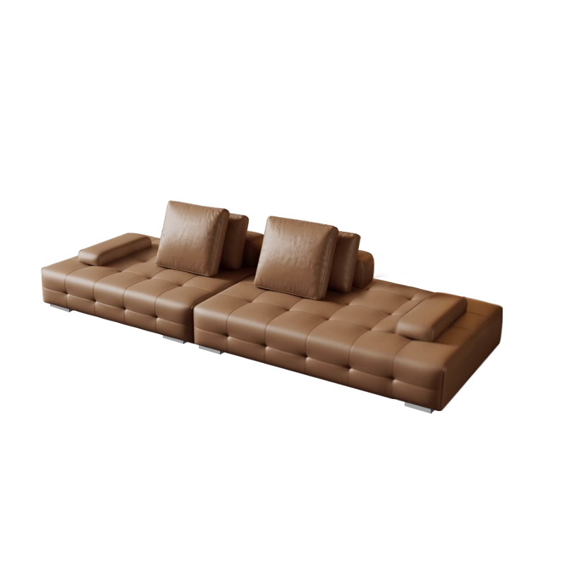 Coffee Leather Sofa | Ormau - image 18