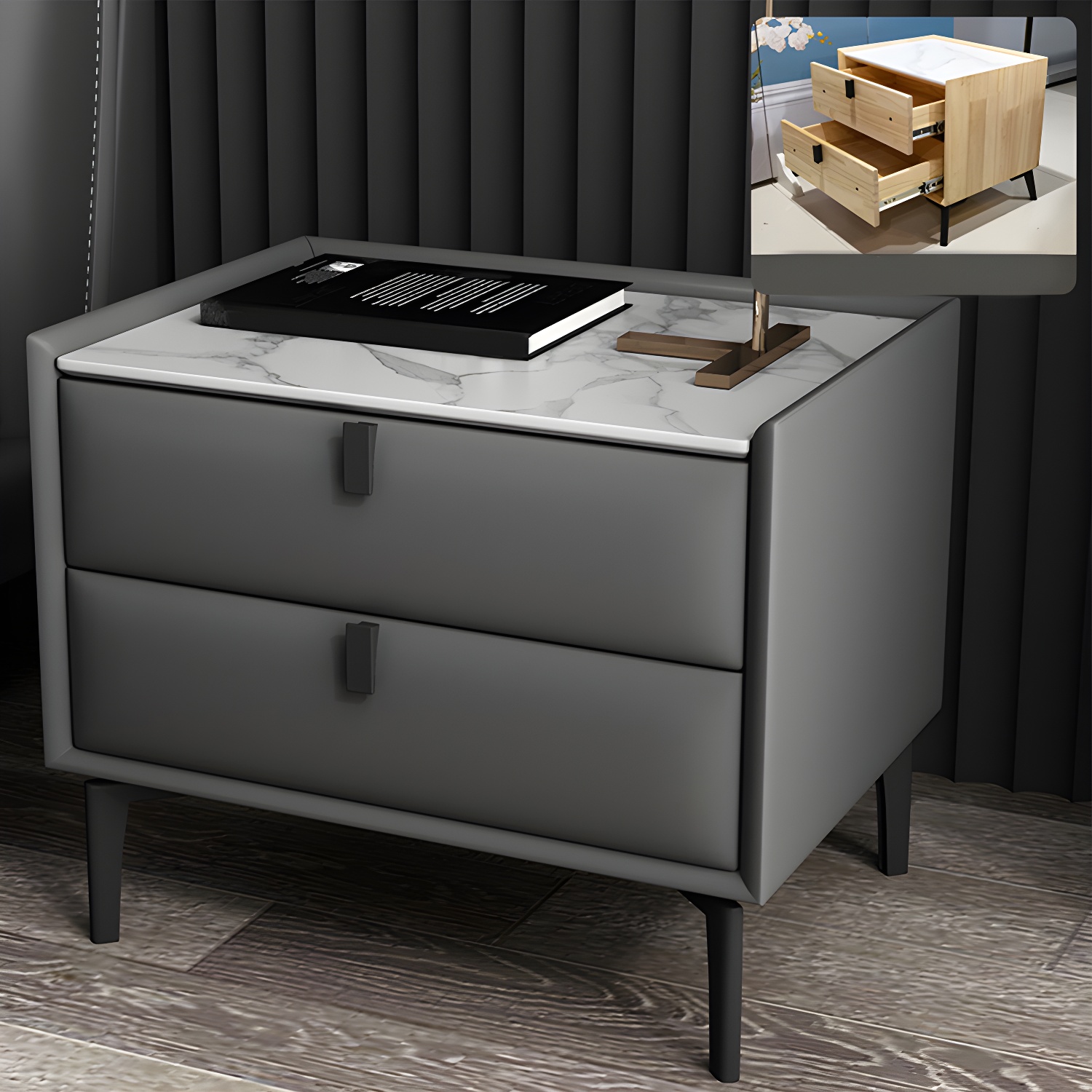 Solid Wood Nightstand | Ormau - image 14