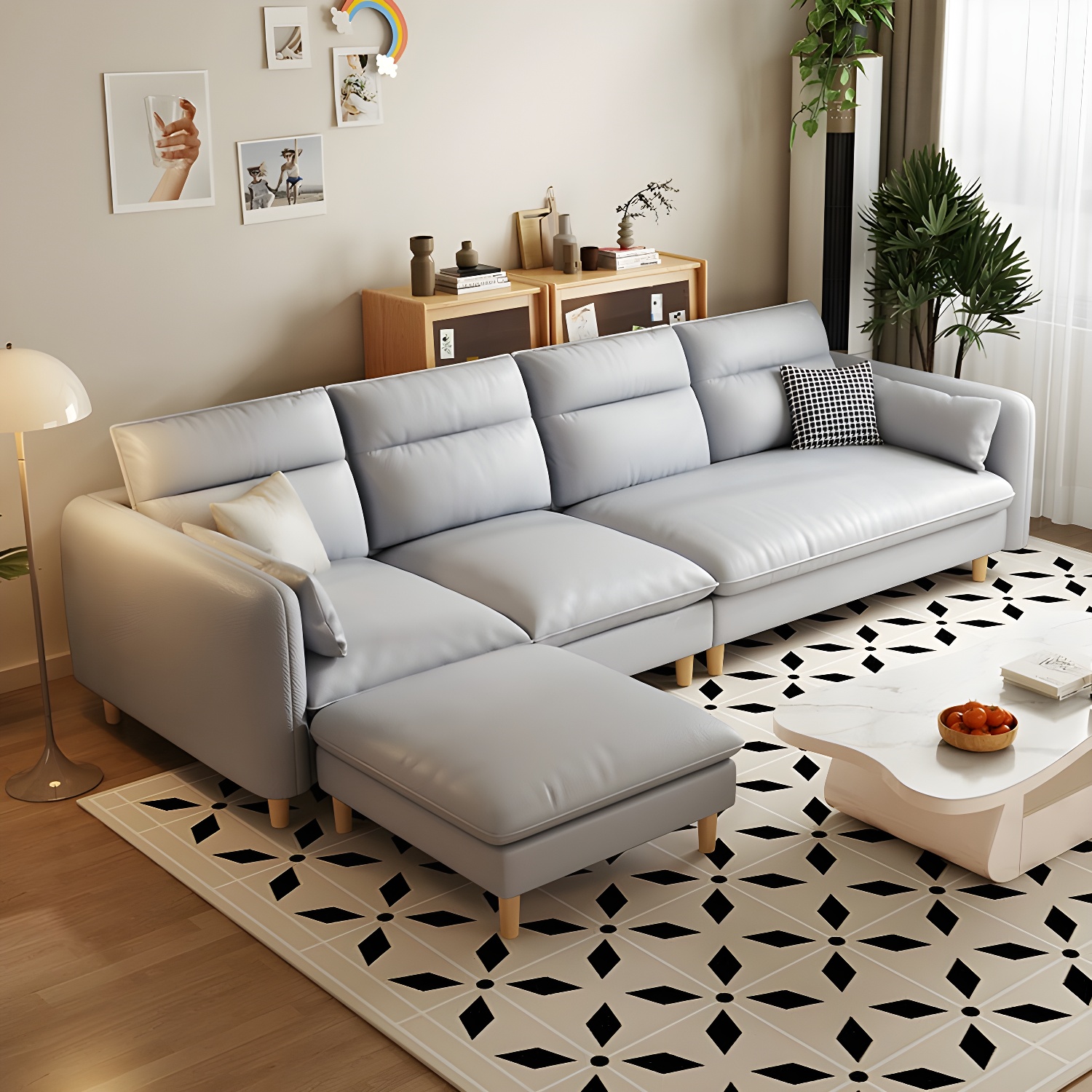Modern Sectional Sofa Set with Ottoman | Ormau - image 9