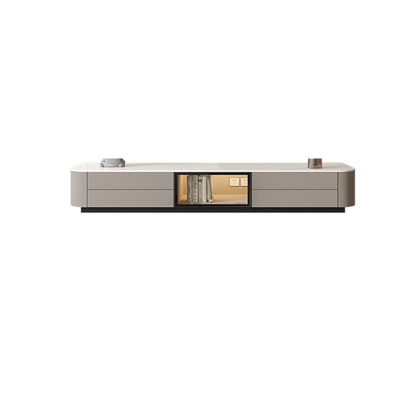 Rectangle TV Stand with Light and Gate Door | Ormau - image 21