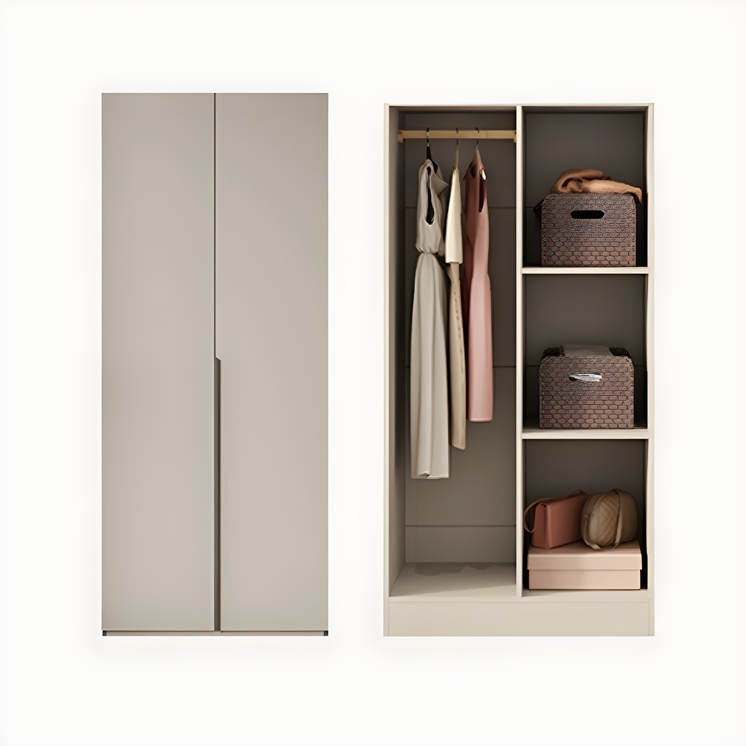 Modern Grey Wood Armoire | Ormau - image 48