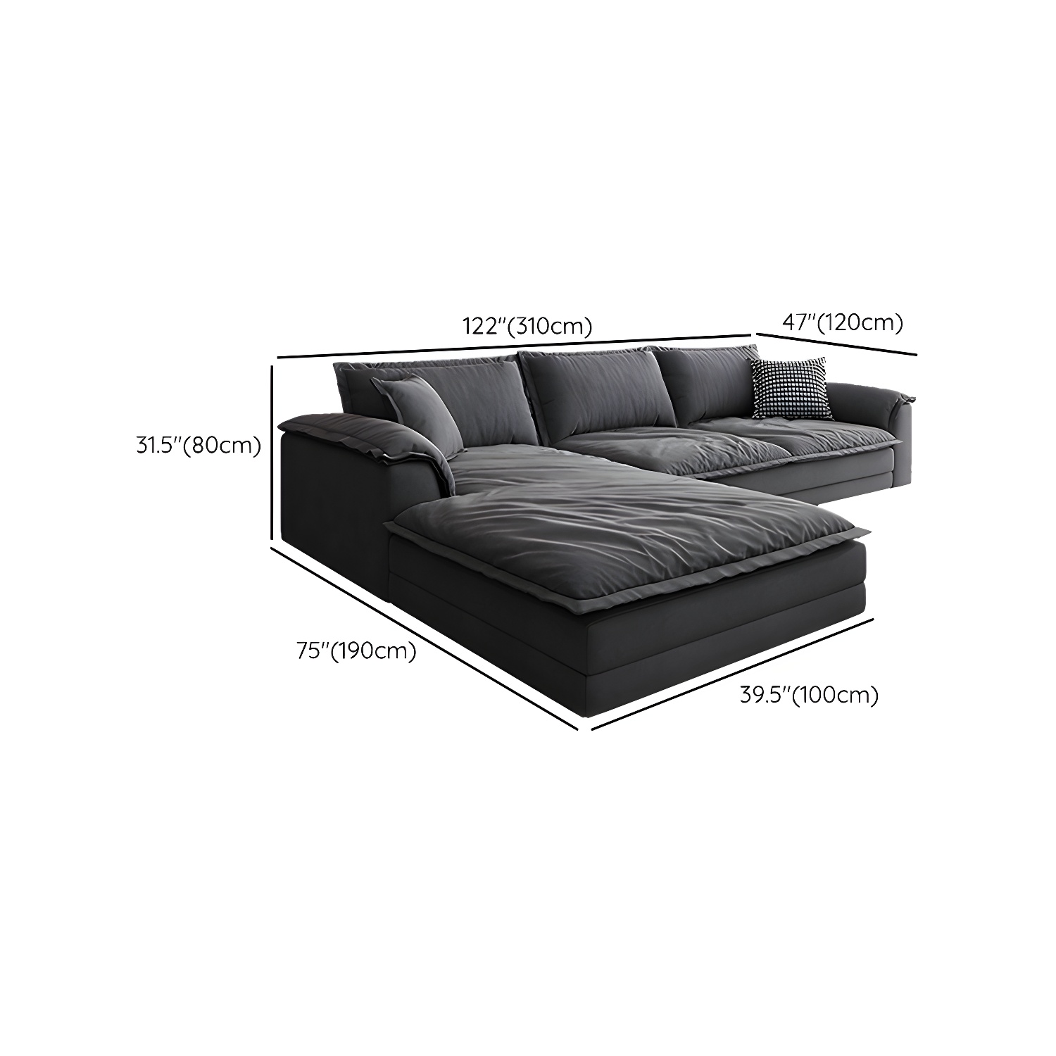 Modern Gray Sectional Sofa | Ormau - image 20