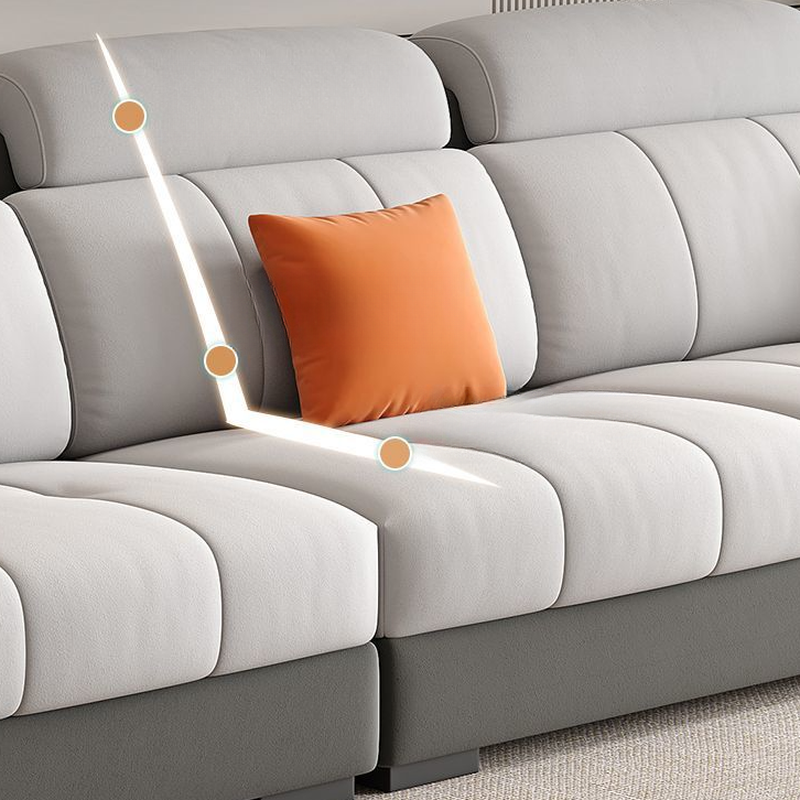 Flared Arm Sectional Sofa with Ottoman | Ormau - image 6