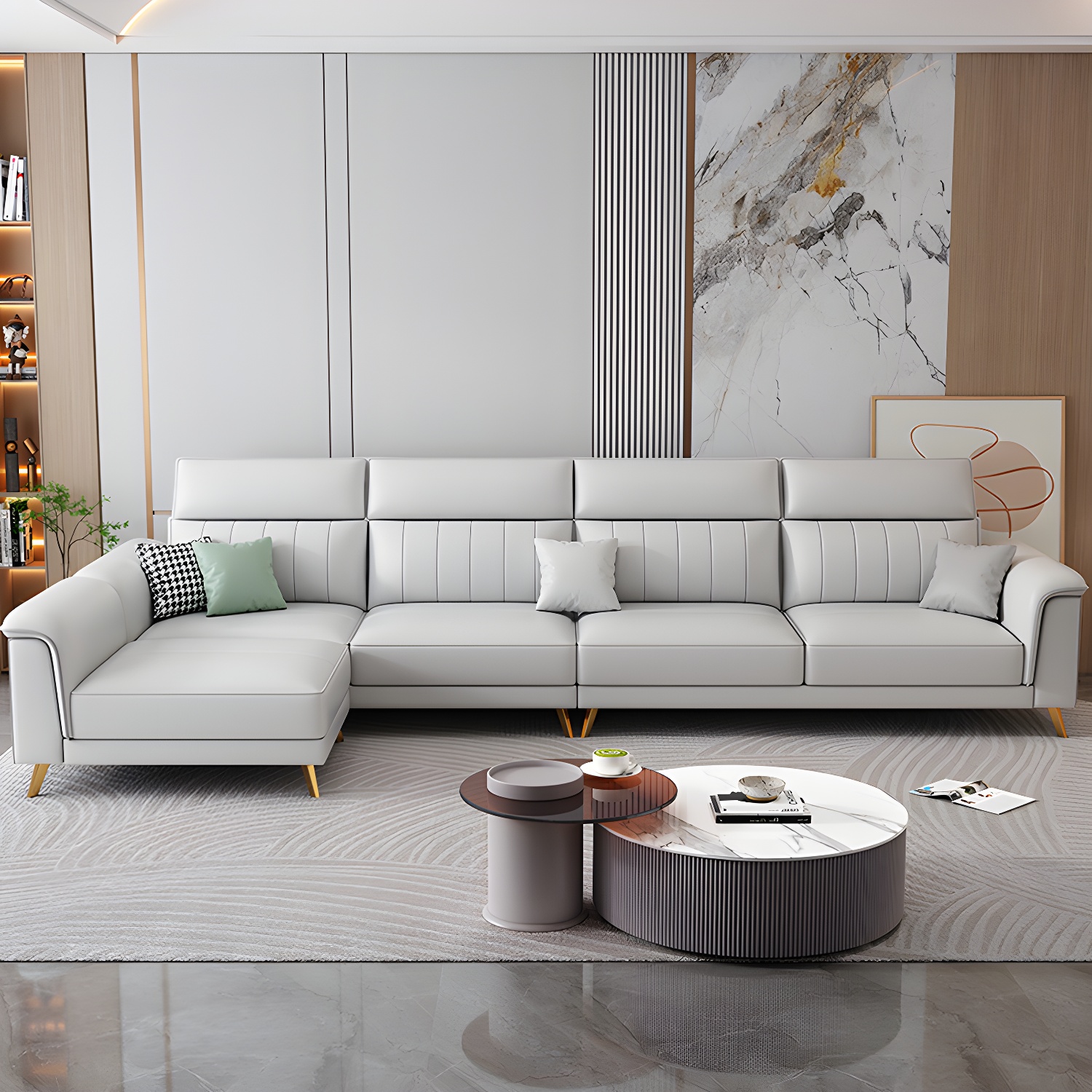 Modern Flared-Arm Sectional | Ormau - image 10