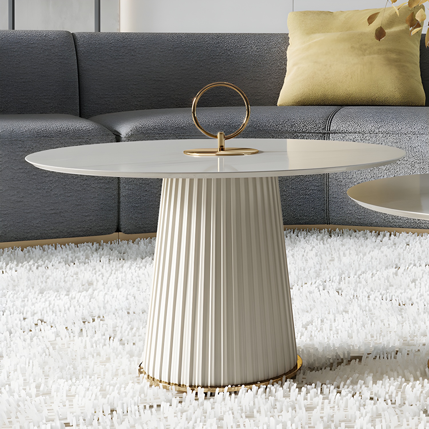 Metal Pedestal Coffee Table | Ormau - image 12