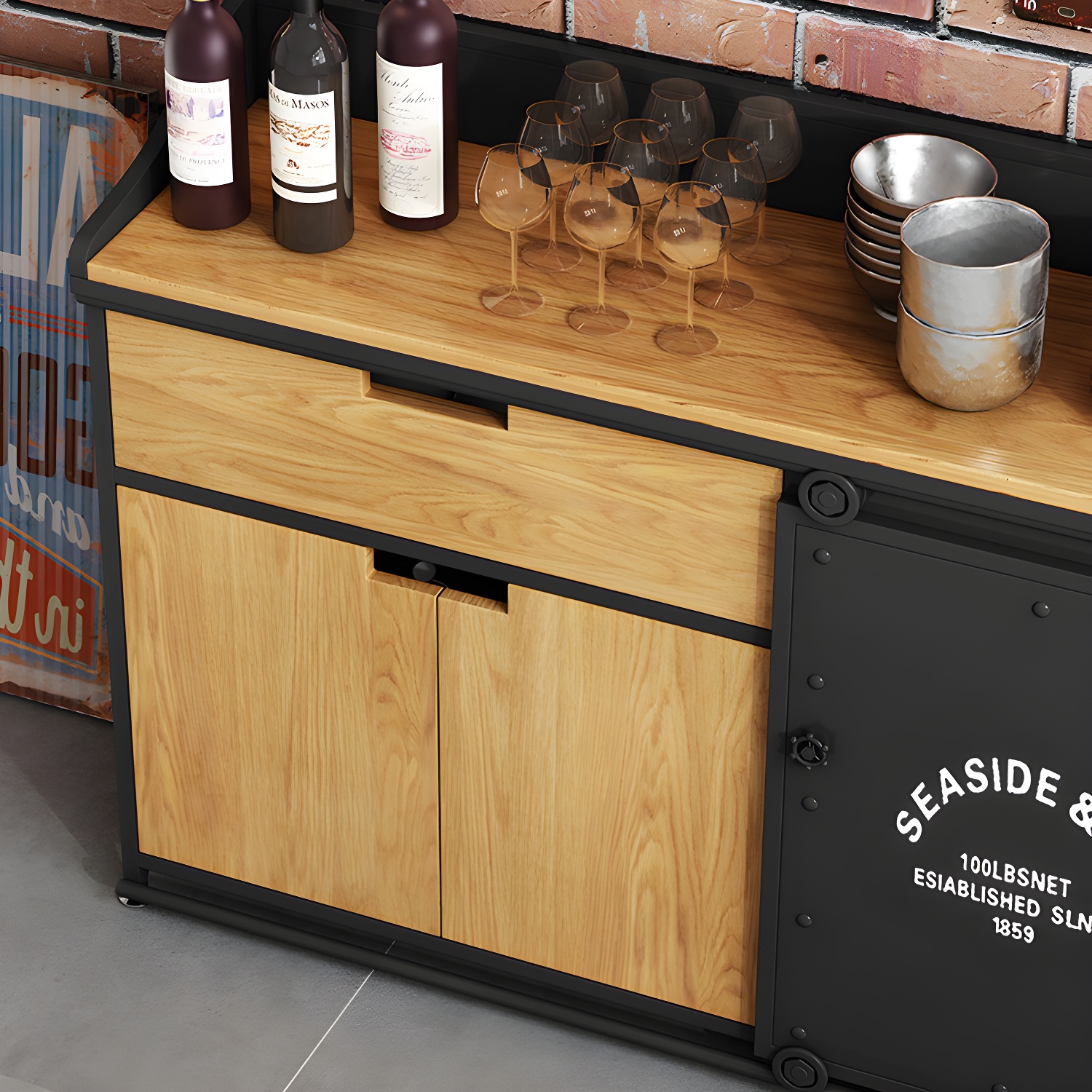 Metal & Wood Sideboard | Ormau - image 10
