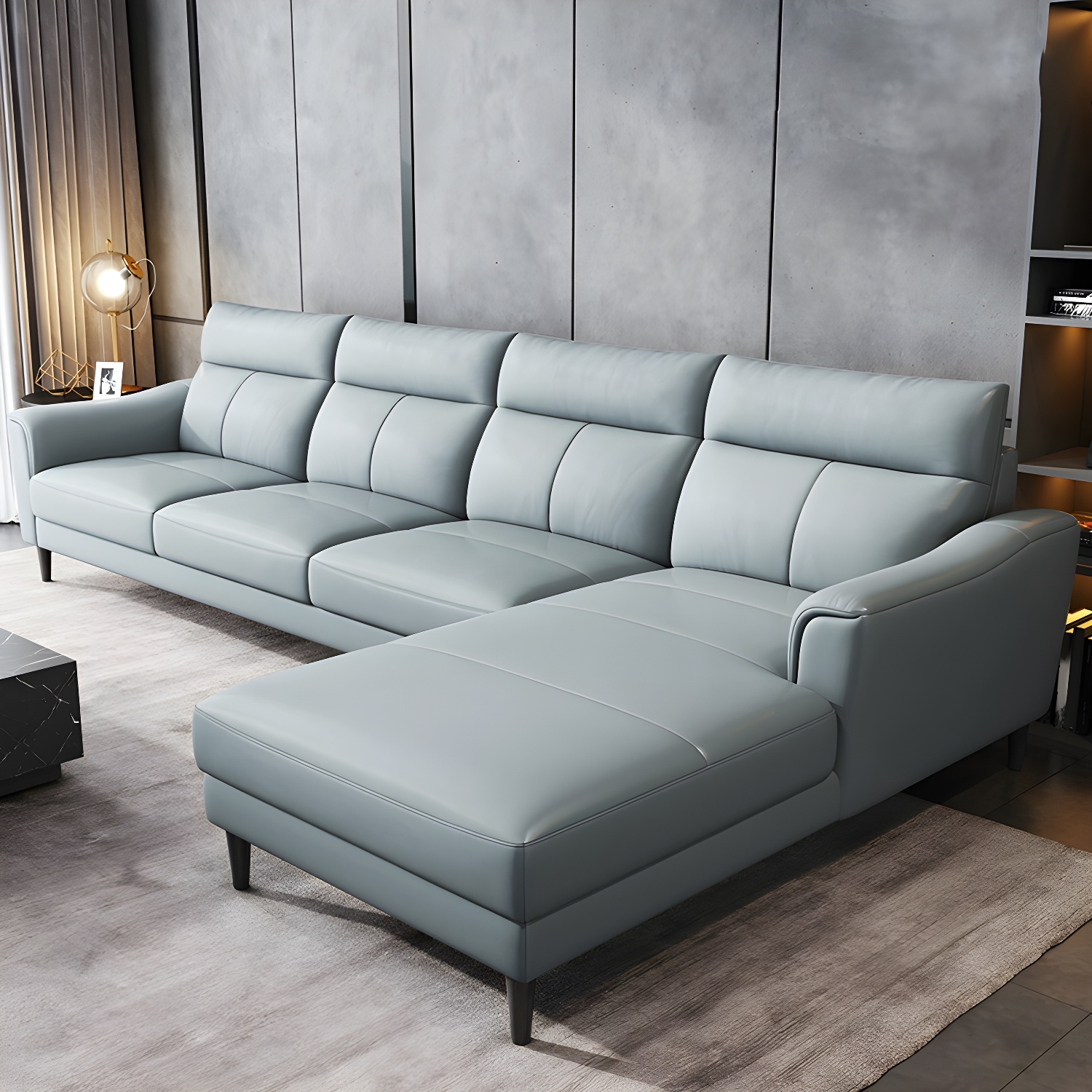 Modern Leather Sectional | Ormau - image 9