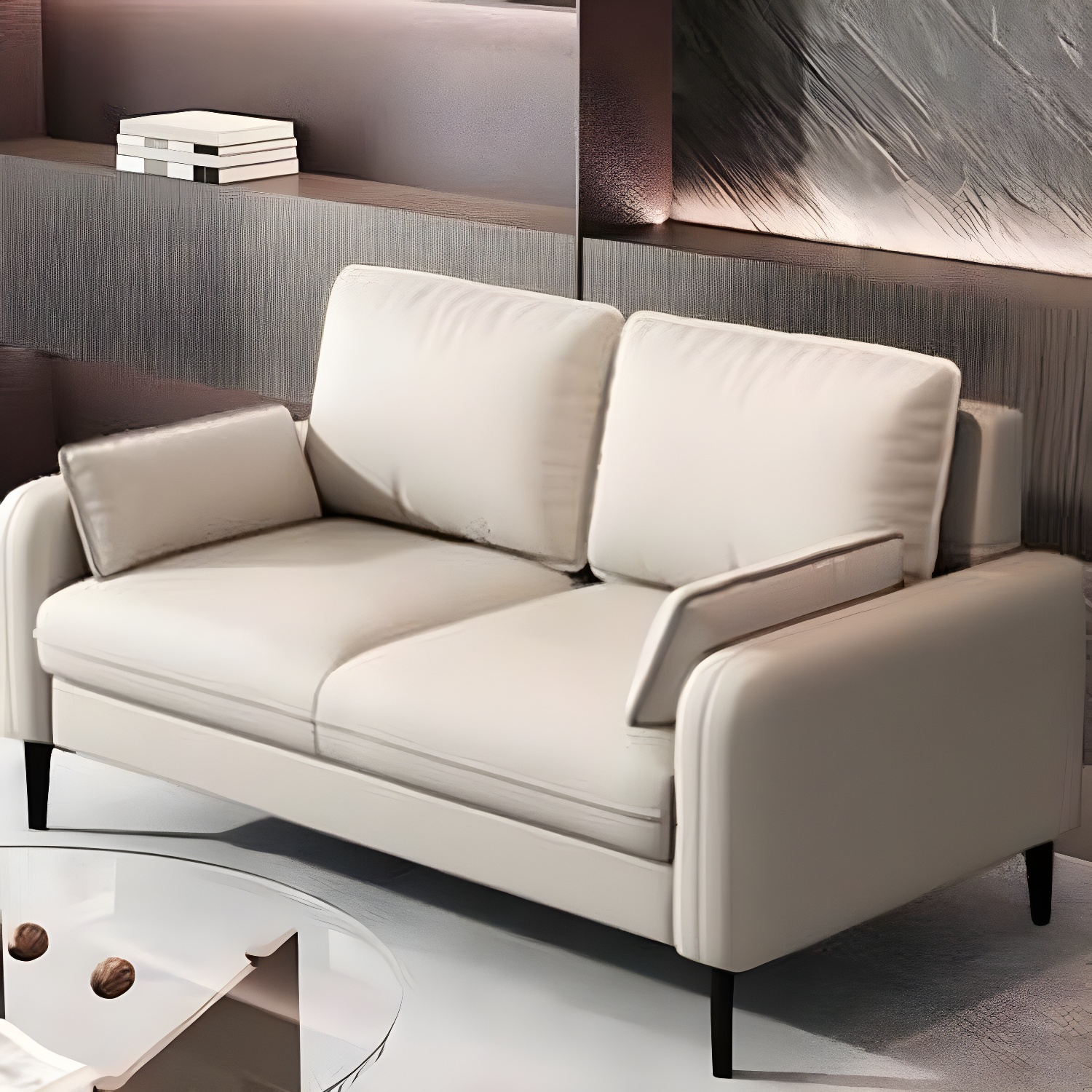 Modern Sofa with Bolster Pillows | Ormau - image 7
