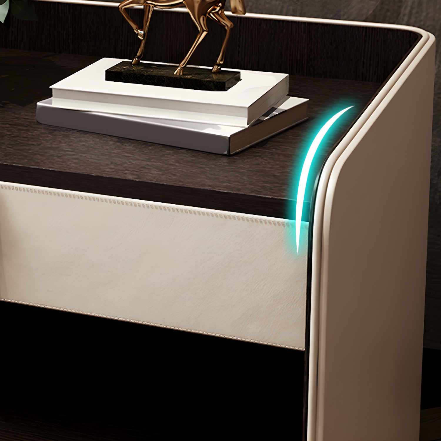Faux Leather Nightstand | Ormau - image 10
