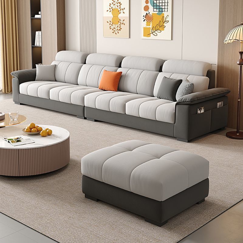 Flared Arm Sectional Sofa with Ottoman | Ormau - image 3