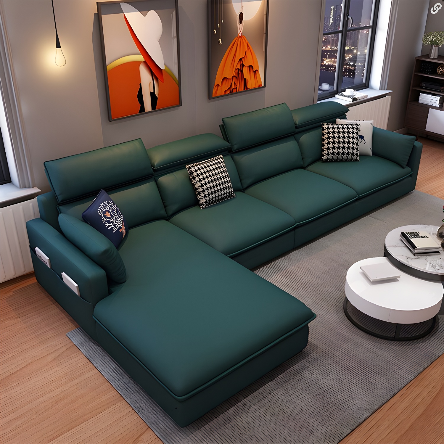 Modern L-Shape Sectional Sofa | Ormau - image 15