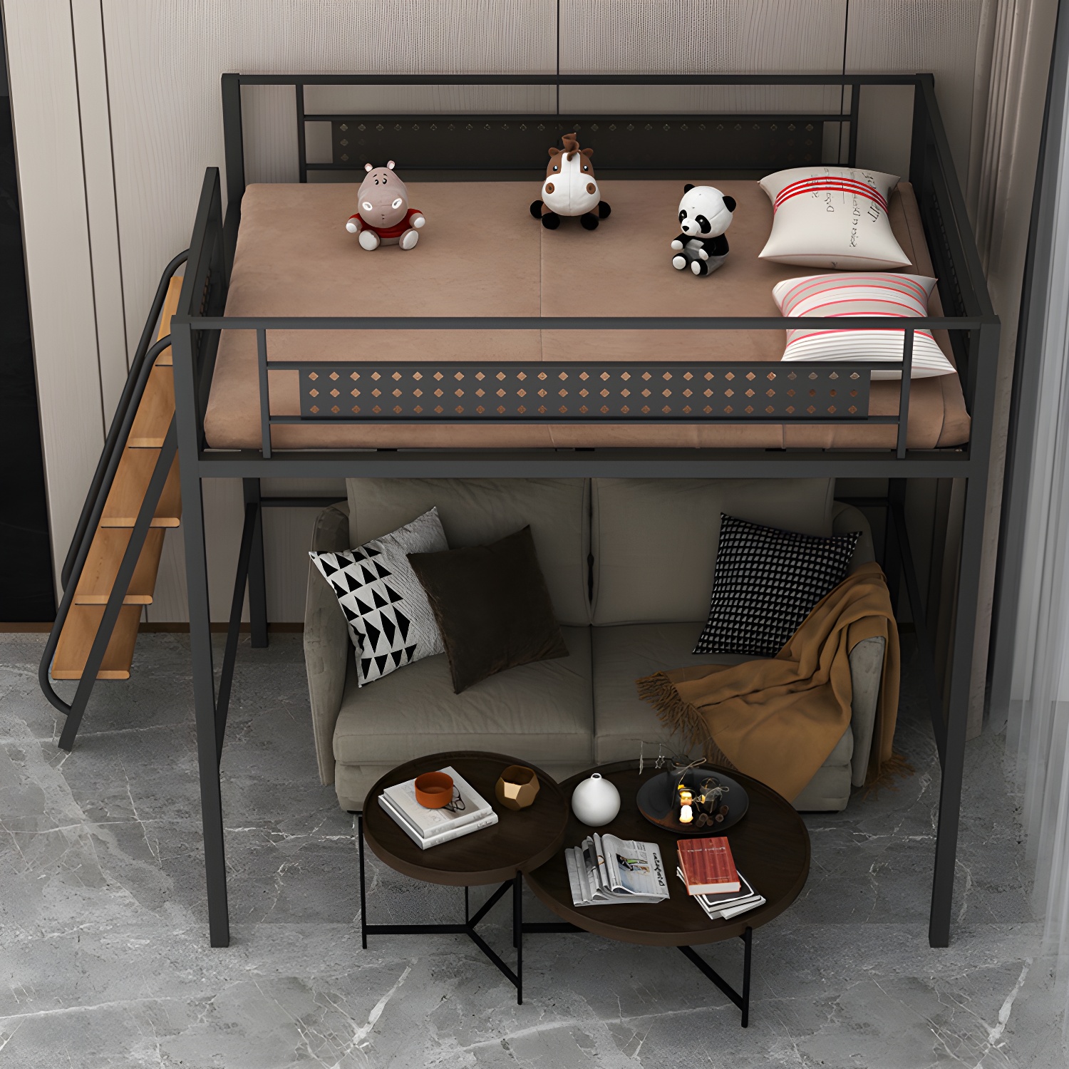 Chic Metal Frame Bed with Headboard | Ormau - image 12