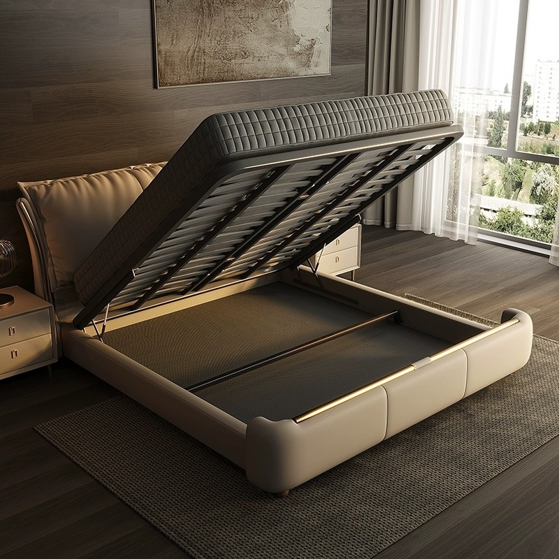 Luxurious Gray Storage Bed | Ormau - image 18