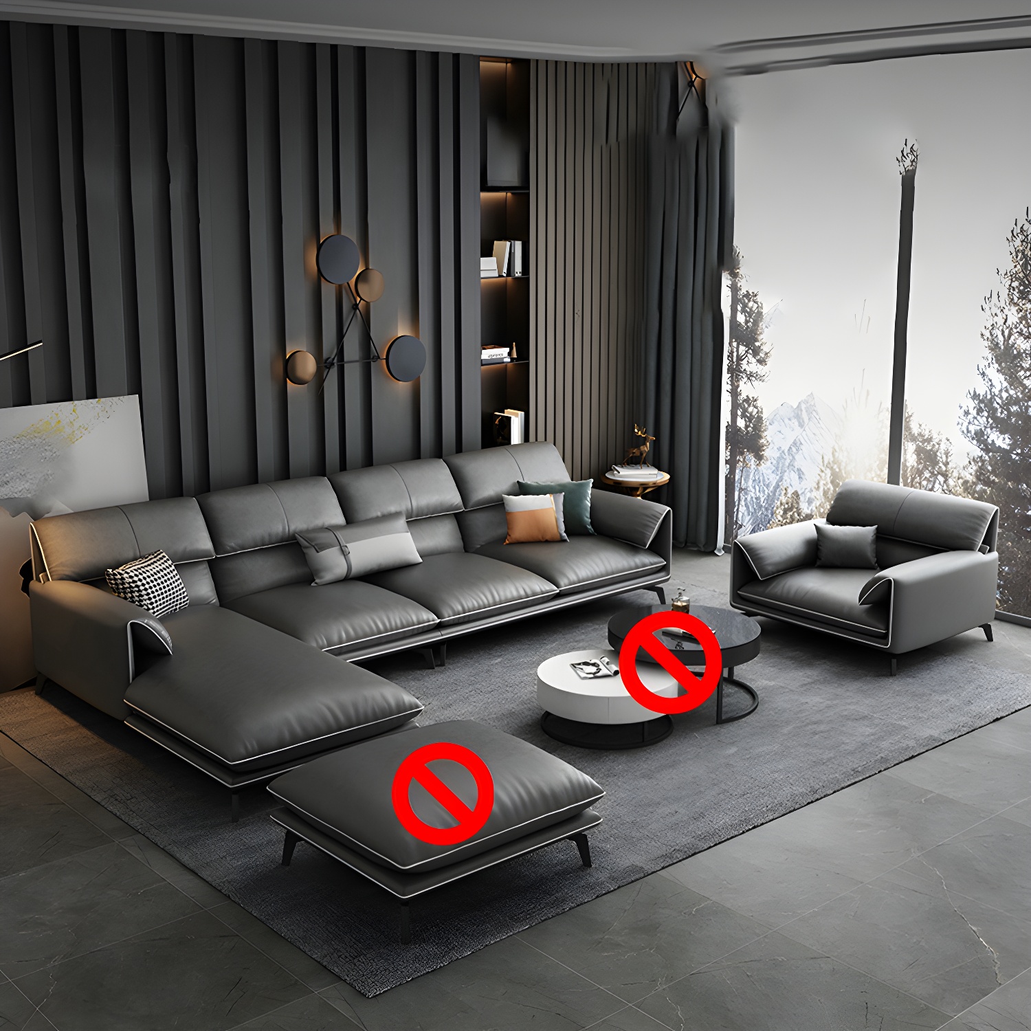 Modern Gray Sectional Sofa | Ormau - image 24