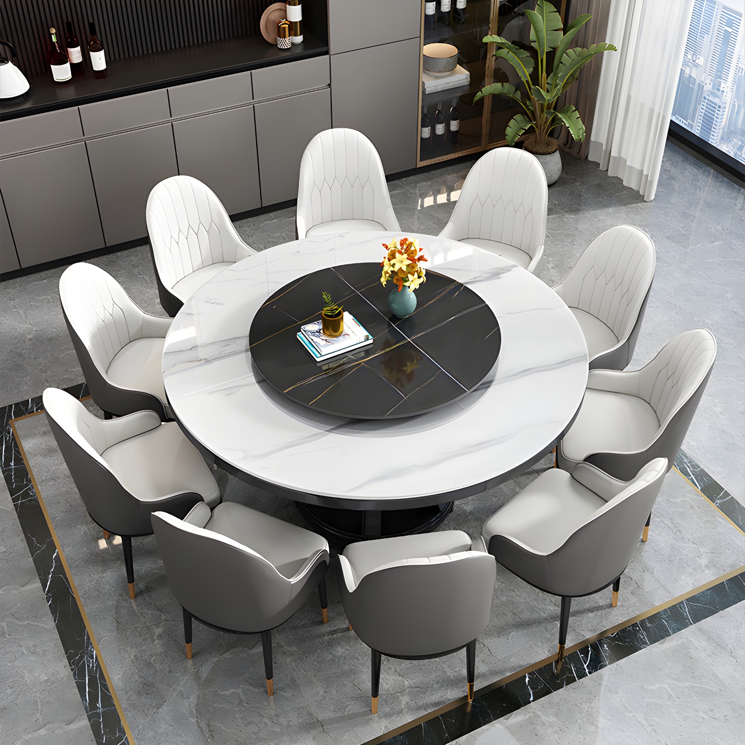 Modern Stone Top Dining Table | Ormau - image 12