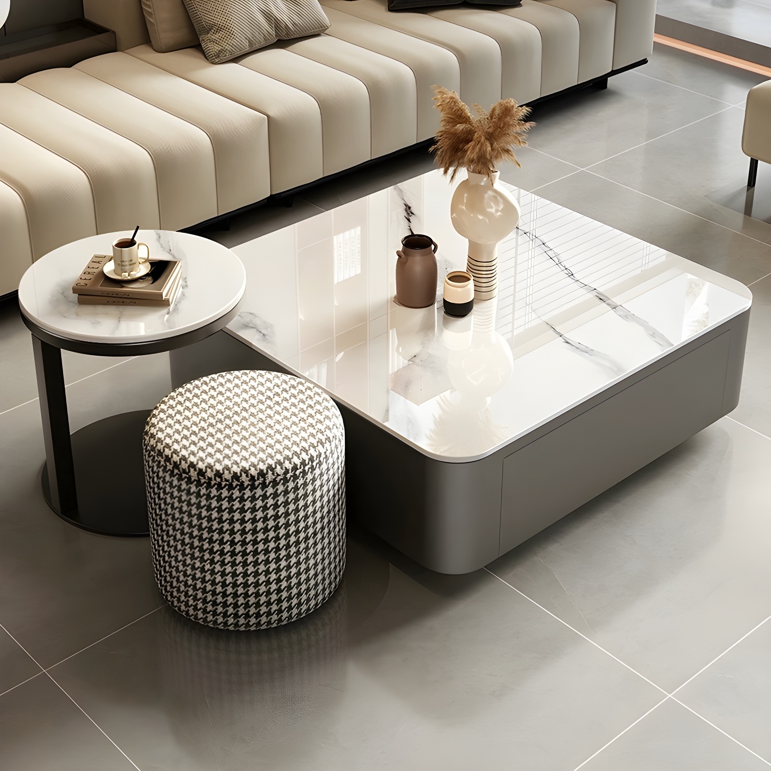 Modern Stone Nesting Coffee Table Set | Ormau - image 10