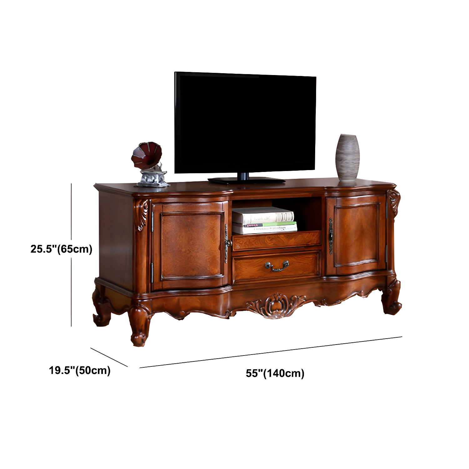 Traditional Brown Wood TV Stand | Ormau - image 13