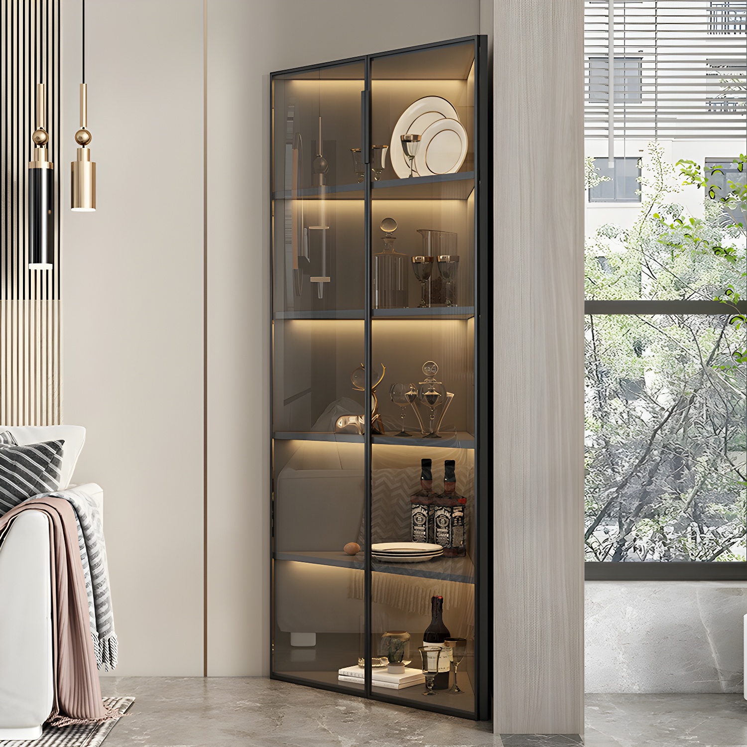 Glass Paned Corner Cabinet | Ormau - image 5