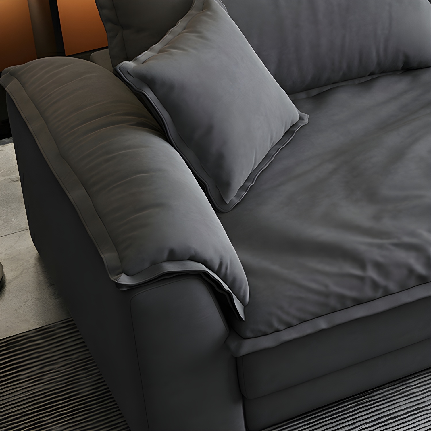 Modern Gray Sectional Sofa | Ormau - image 8