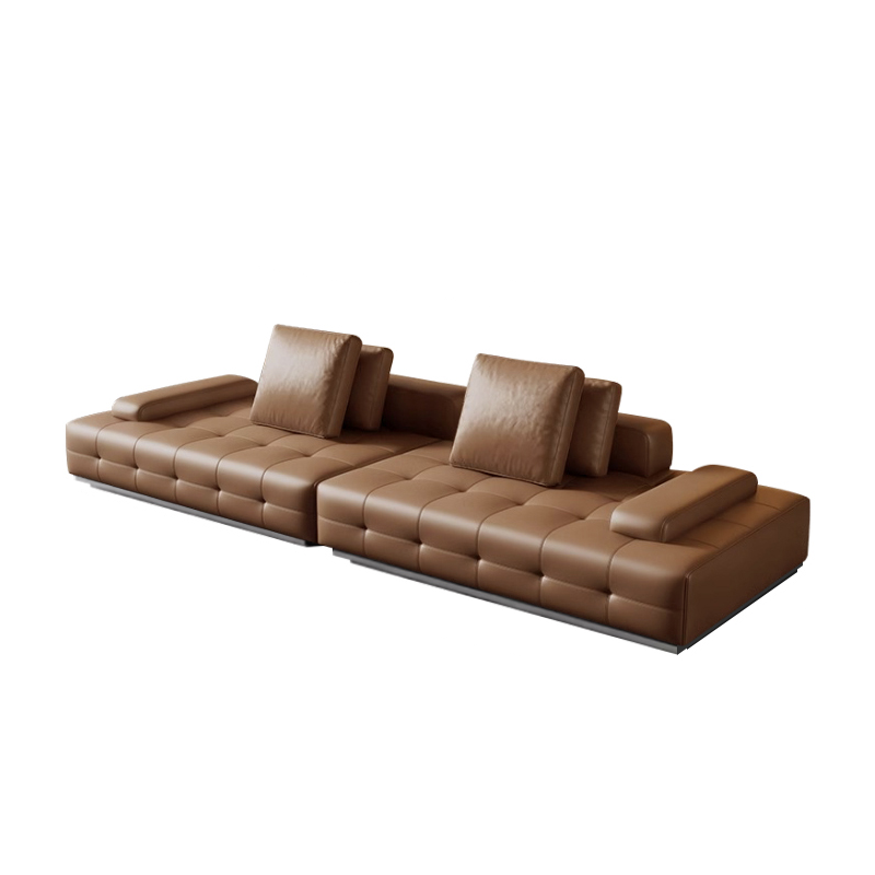 Coffee Leather Sofa | Ormau - image 20