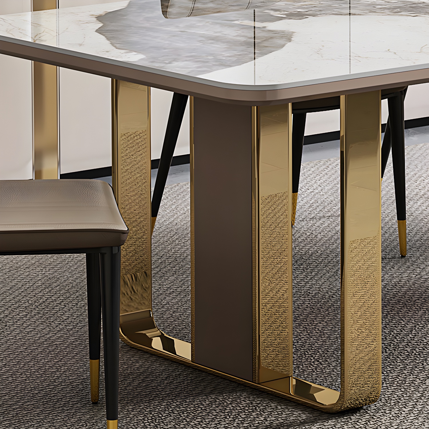 Modern Rectangle Dining Set | Ormau - image 6