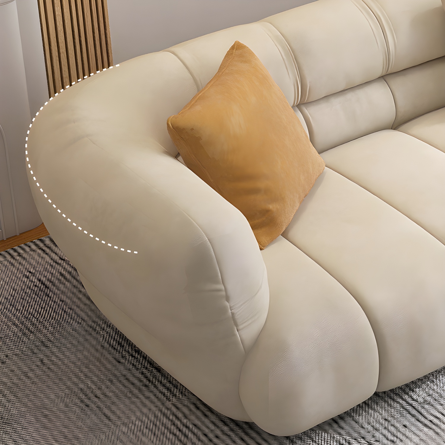 Beige L-Shape Sectional Sofa with Storage | Ormau - image 9