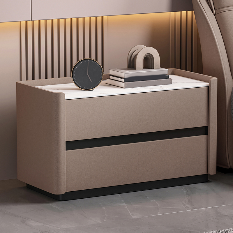 Modern Stone Top Nightstand | Ormau - image 6