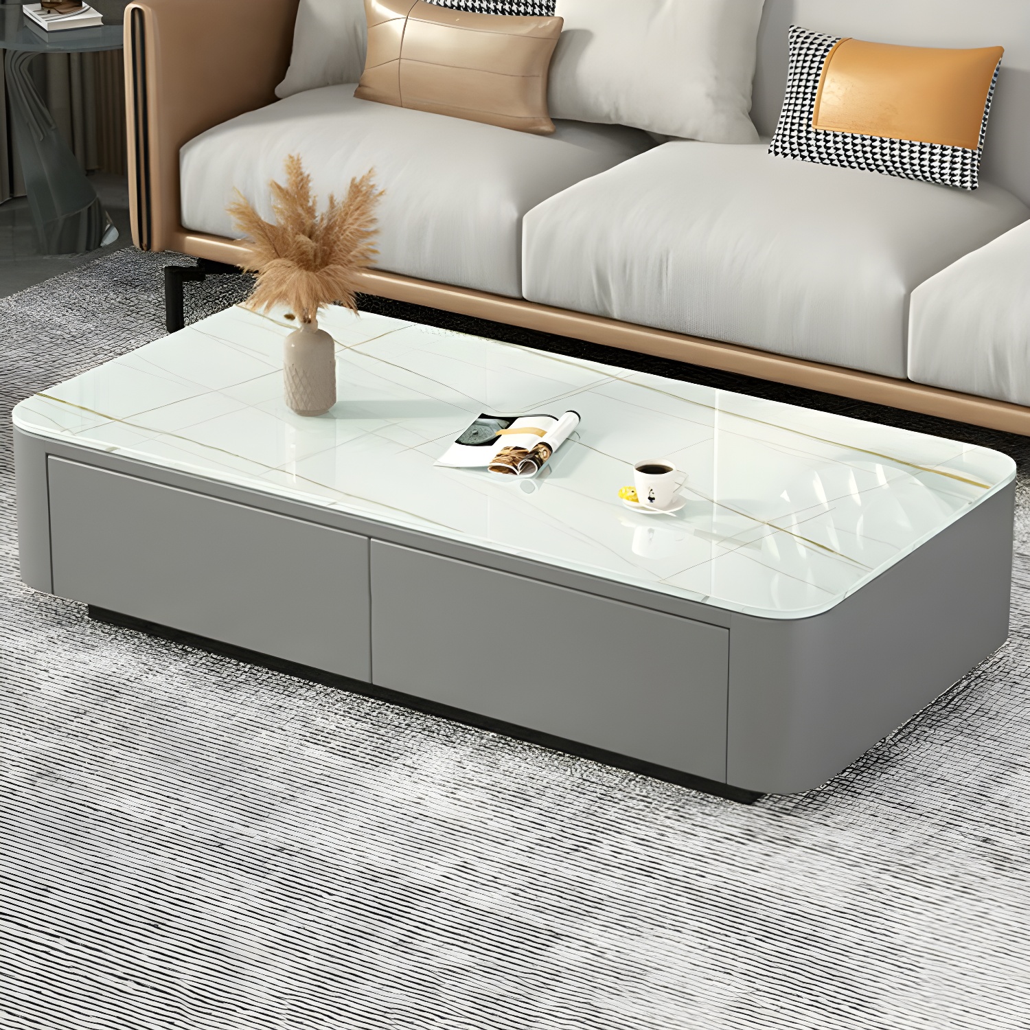 Rectangular Glass Coffee Table | Ormau - image 3