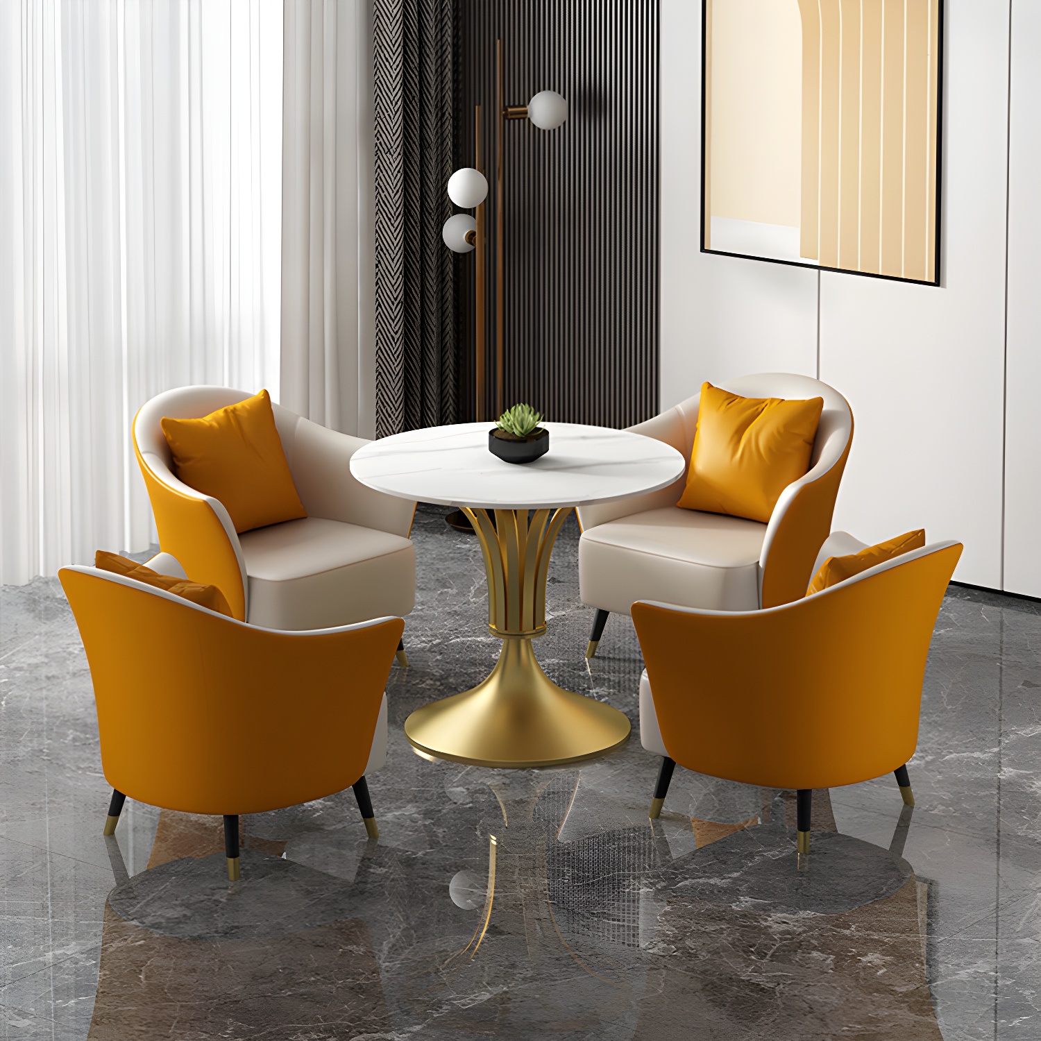 Glam Stone Dining Set | Ormau - image 3