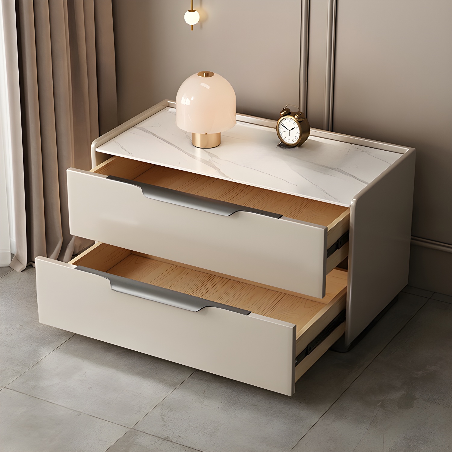 Modern Nightstand with Stone Top | Ormau - image 6