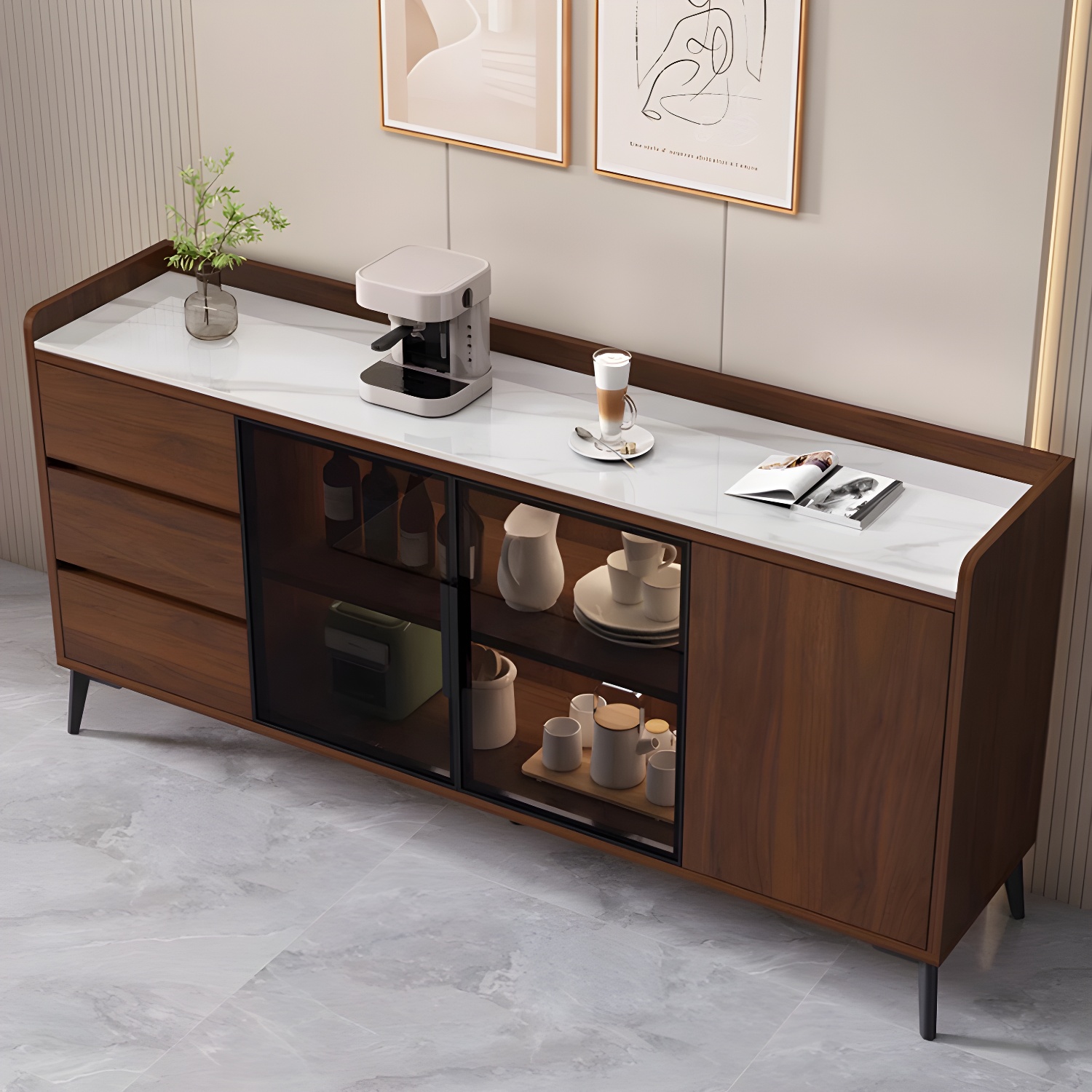 Modern Stone Top Credenza | Ormau - image 8