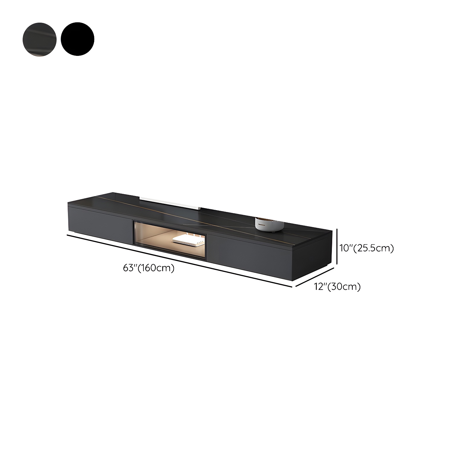 Black Low TV Stand | Ormau - image 12