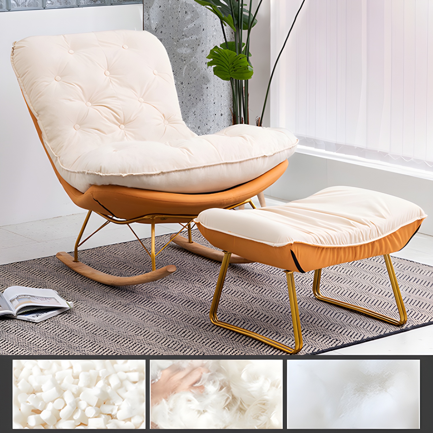 Tufted Rocking Chair | Ormau - image 36