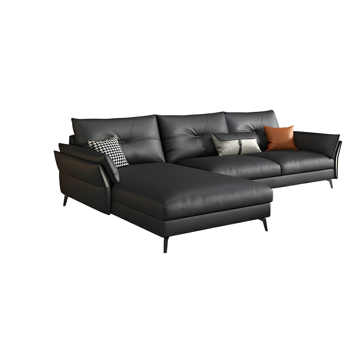 Tufted Gray Sectional | Ormau - image 24