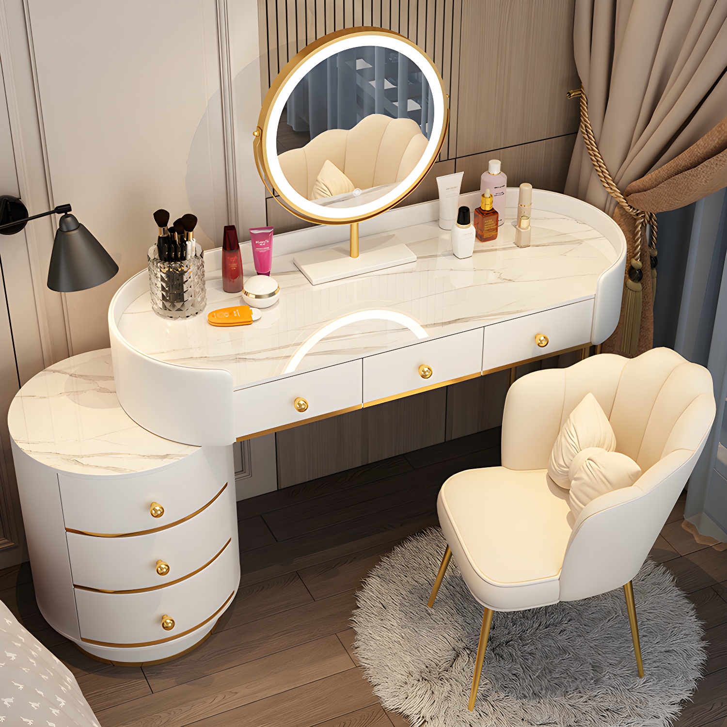 Metallic Lighted Vanity | Ormau - image 37