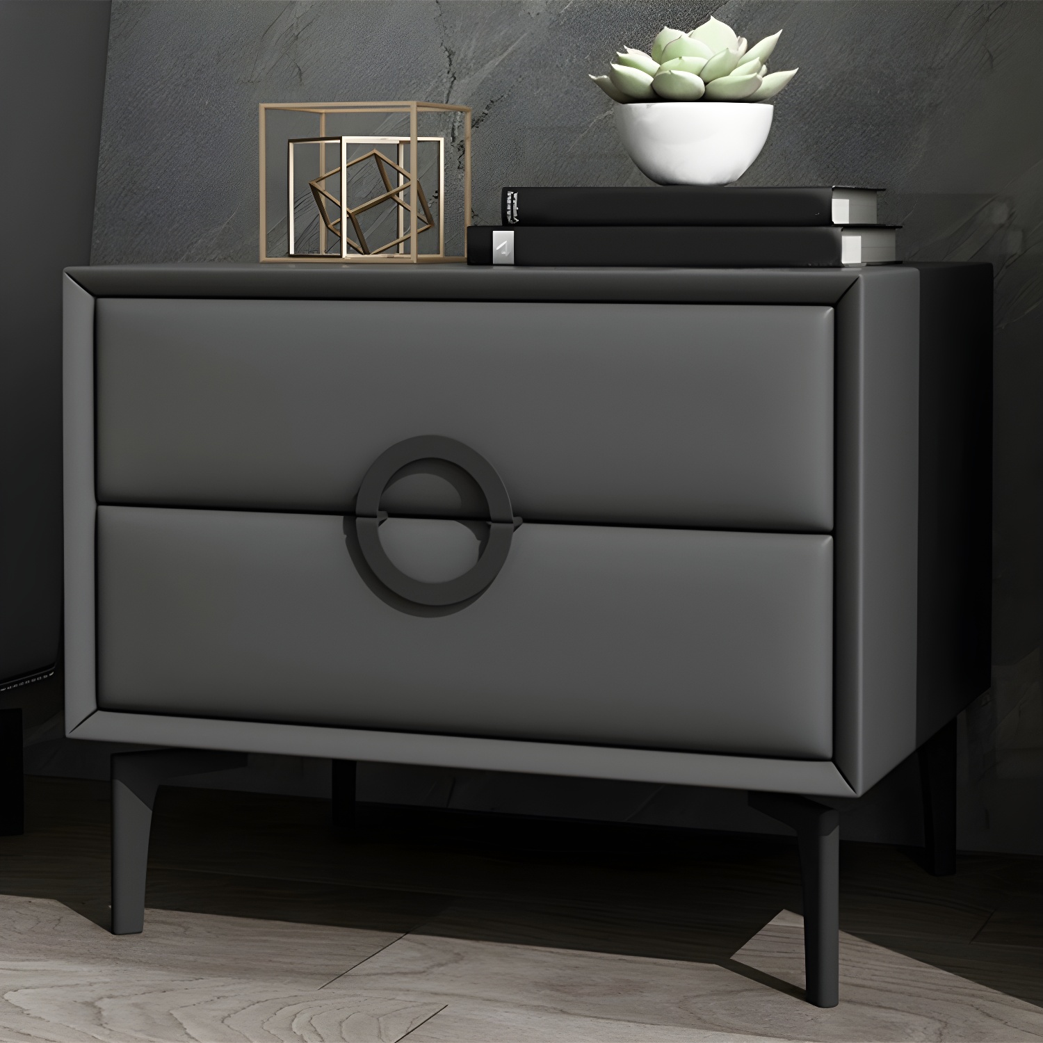 Glam Nightstand with Drawers | Ormau - image 9