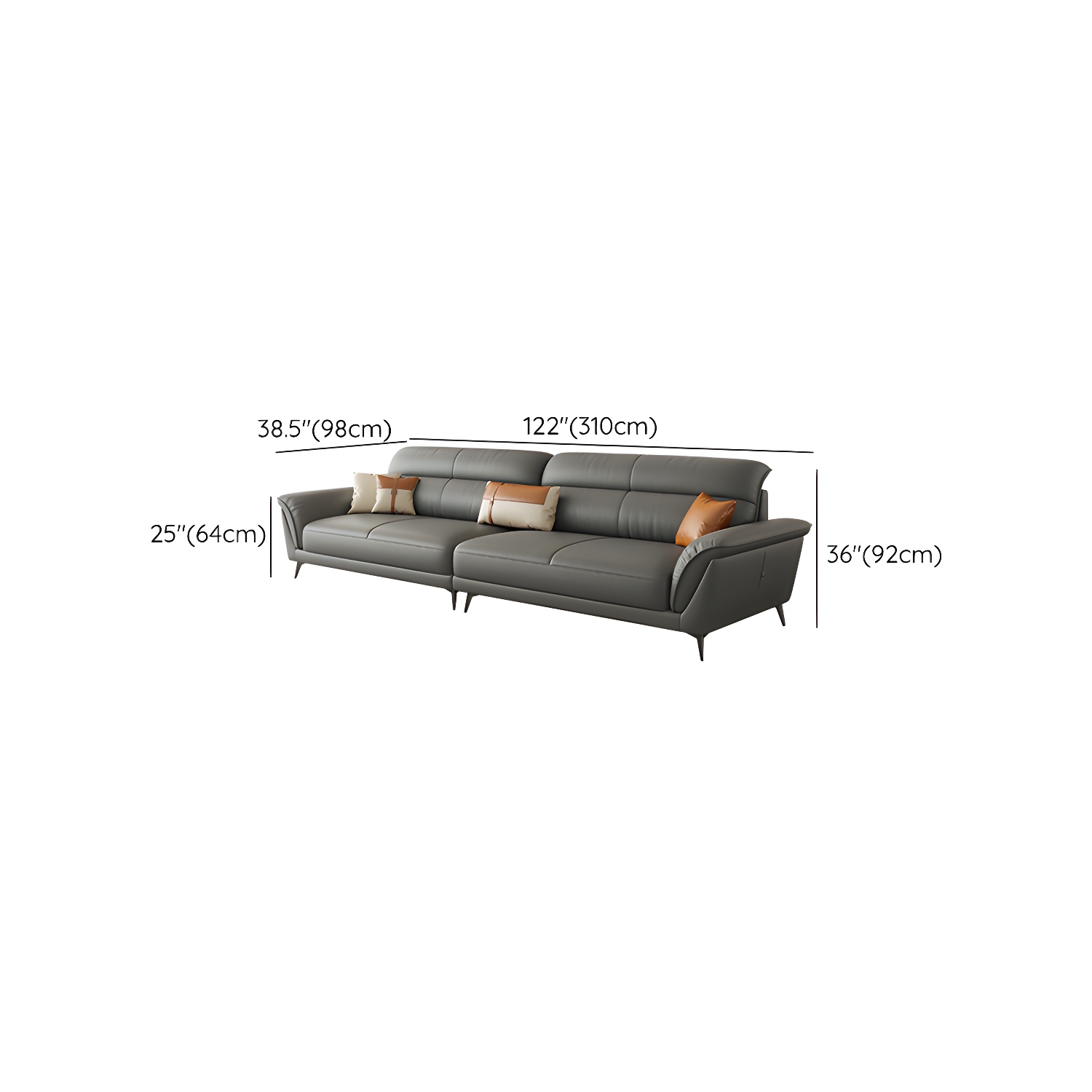 Modern Flared-Arm Sectional | Ormau - image 15