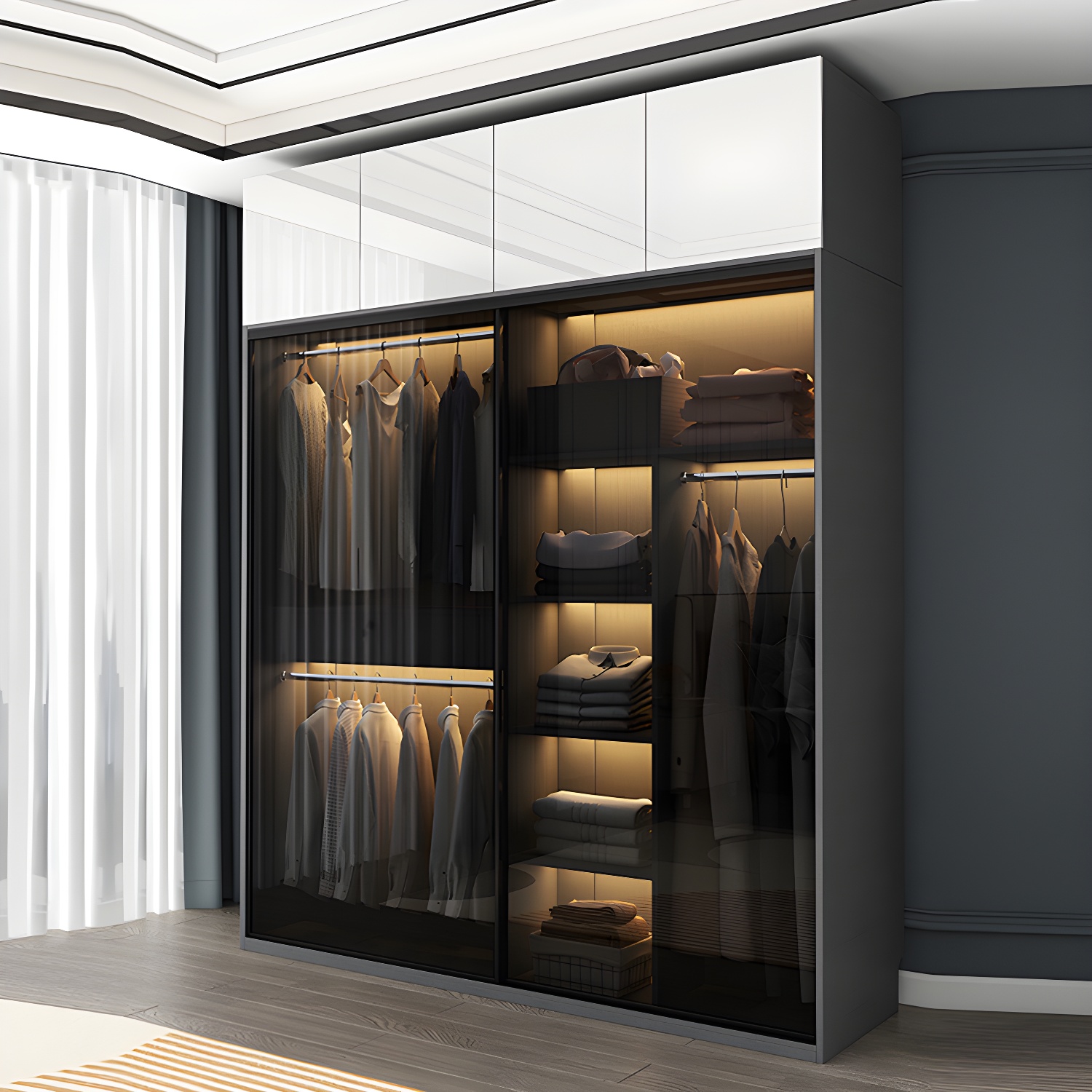 Modern Black Wardrobe | Ormau - image 2